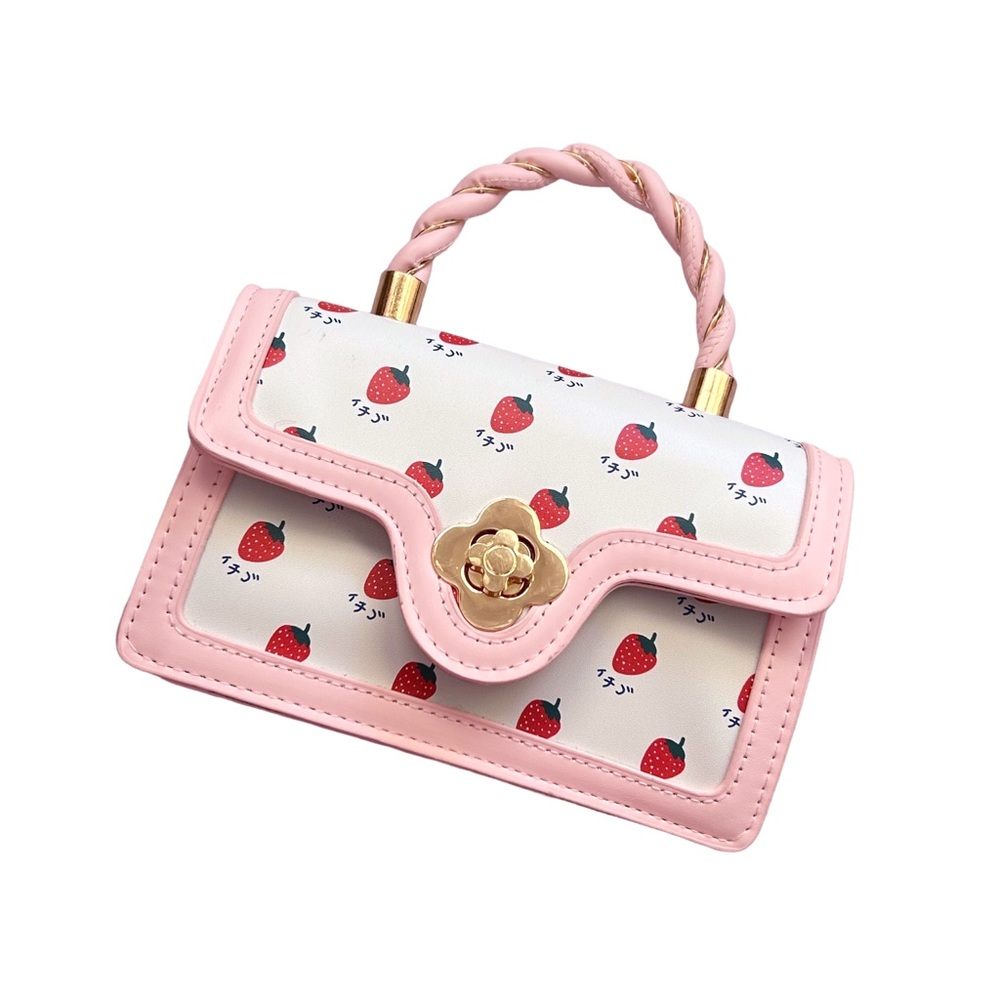 Strawberry Print 2-Way Mini Bag - Picture 2 of 5
